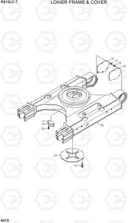 6410 LOWER FRAME & COVER R510LC-7(INDIA), Hyundai