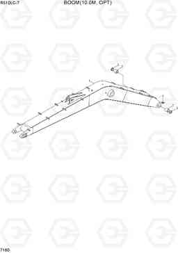 7160 BOOM(10.0M, OPT) R510LC-7(INDIA), Hyundai