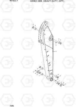 7205 ARM(3.38M, HEAVY DUTY, OPT) R510LC-7(INDIA), Hyundai