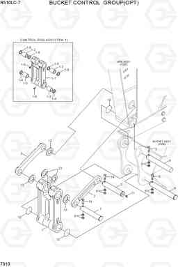 7310 BUCKET CONTROL GROUP(OPT) R510LC-7(INDIA), Hyundai