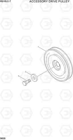 9630 ACCESSORY DRIVE PULLEY R510LC-7(INDIA), Hyundai