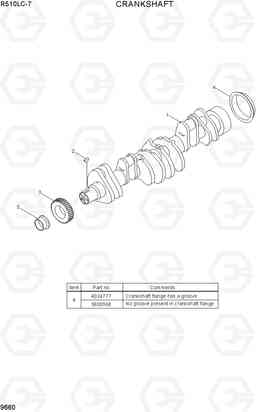 9660 CRANKSHAFT R510LC-7(INDIA), Hyundai