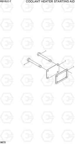 9670 COOLANT HEATER STARTING AID R510LC-7(INDIA), Hyundai