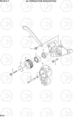 9715 ALTERNATOR MOUNTING R510LC-7(INDIA), Hyundai