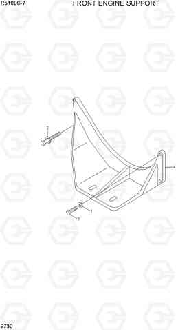 9730 FRONT ENGINE SUPPORT R510LC-7(INDIA), Hyundai