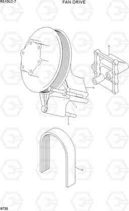 9735 FAN DRIVE R510LC-7(INDIA), Hyundai