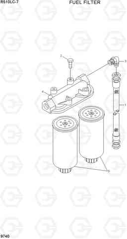 9740 FUEL FILTER R510LC-7(INDIA), Hyundai