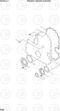 9790 FRONT GEAR COVER R510LC-7(INDIA), Hyundai