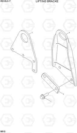 9810 LIFTING BRACKET R510LC-7(INDIA), Hyundai