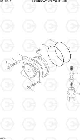 9850 LUBRICATING OIL PUMP R510LC-7(INDIA), Hyundai