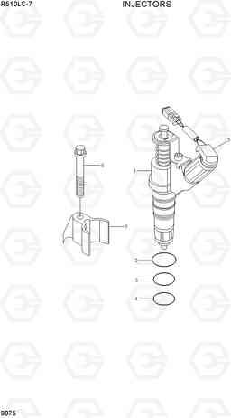 9875 INJECTORS R510LC-7(INDIA), Hyundai