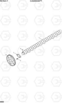 9890 CAMSHAFT R510LC-7(INDIA), Hyundai