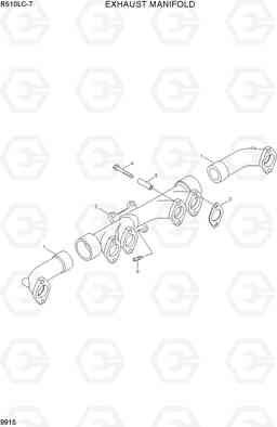 9915 EXHAUST MANIFOLD R510LC-7(INDIA), Hyundai