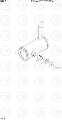 1040 EXHAUST SYSTEM R80-7(INDIA), Hyundai