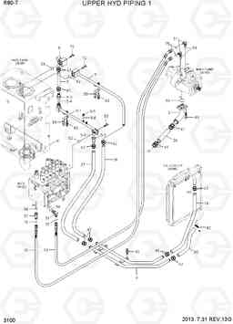 3100 UPPER HYD PIPING 1 R80-7(INDIA), Hyundai