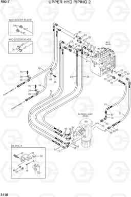 3110 UPPER HYD PIPING 2 R80-7(INDIA), Hyundai