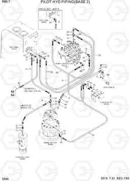 3240 PILOT HYD PIPING(BASE 2) R80-7(INDIA), Hyundai