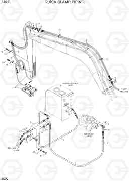 3500 QUICK CLAMP HYD PIPING R80-7(INDIA), Hyundai