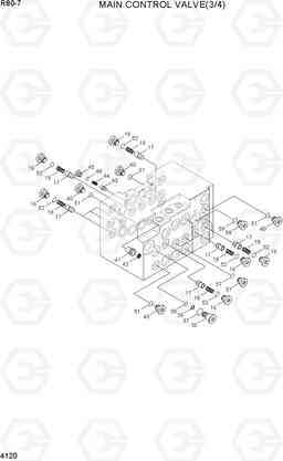 4120 MAIN CONTROL VALVE(3/4) R80-7(INDIA), Hyundai