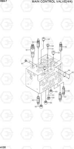 4130 MAIN CONTROL VALVE(4/4) R80-7(INDIA), Hyundai