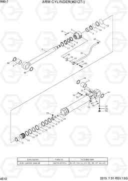 4511 ARM CYLINDER(#0814-) R80-7(INDIA), Hyundai