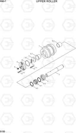 5100 UPPER ROLLER R80-7(INDIA), Hyundai