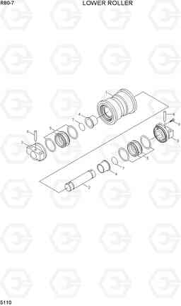 5110 LOWER ROLLER R80-7(INDIA), Hyundai