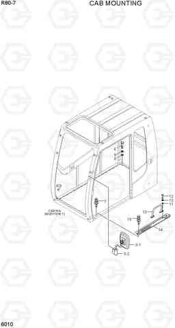 6010 CAB MOUNTING R80-7(INDIA), Hyundai