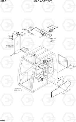 6030 CAB ASSY(2/6) R80-7(INDIA), Hyundai