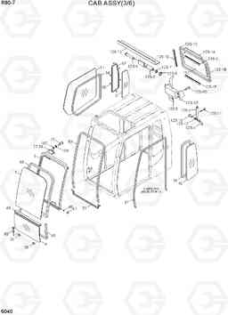 6040 CAB ASSY(3/6) R80-7(INDIA), Hyundai