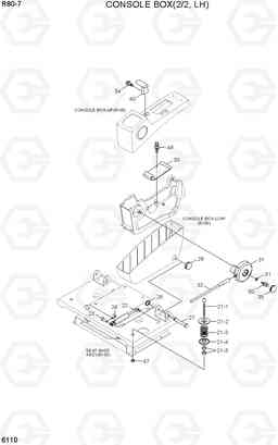 6110 CONSOLE BOX(2/2, LH) R80-7(INDIA), Hyundai