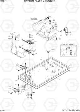 6160 BOTTOM PLATE MOUNTING R80-7(INDIA), Hyundai