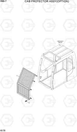 6170 CAB PROTECTOR ASSY(OPTION) R80-7(INDIA), Hyundai