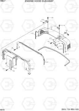 6310 ENGINE HOOD SUB ASSY R80-7(INDIA), Hyundai