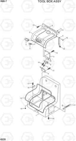 6320 TOOL BOX ASSY R80-7(INDIA), Hyundai