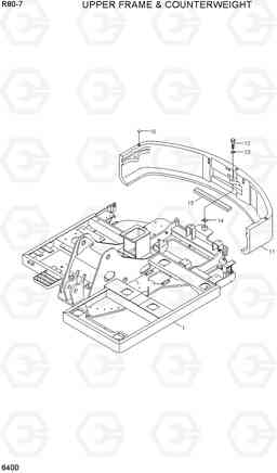 6400 UPPER FRAME & COUNTERWEIGHT R80-7(INDIA), Hyundai