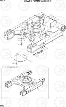 6410 LOWER FRAME & COVER R80-7(INDIA), Hyundai