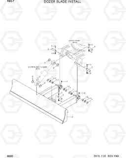 6500 DOZER BLADE INSTALL R80-7(INDIA), Hyundai