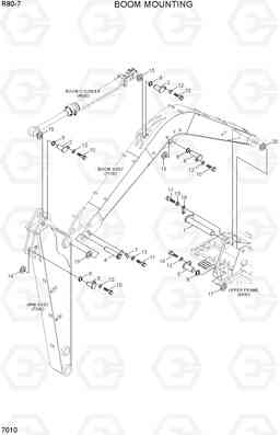 7010 BOOM MOUNTING R80-7(INDIA), Hyundai