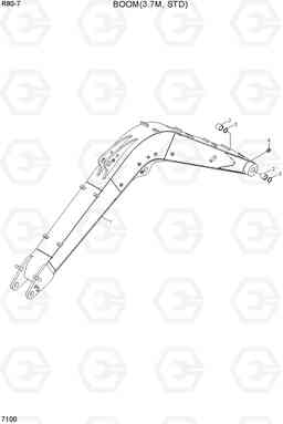 7100 BOOM(3.7M, STD) R80-7(INDIA), Hyundai