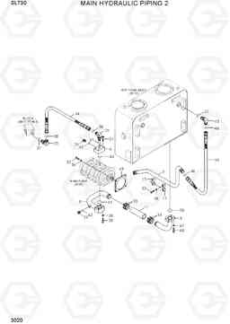 3020 MAIN HYDRAULIC PIPING 2 SL730, Hyundai