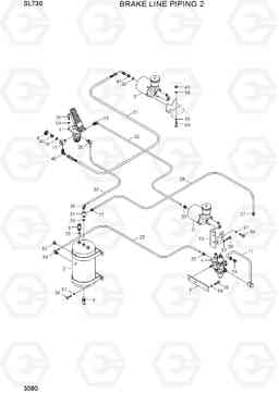 3080 BRAKE LINE PIPING 2 SL730, Hyundai