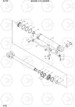 4120 BOOM CYLINDER(-#0054) SL730, Hyundai