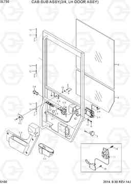 5100 CAB SUB ASSY(3/4, LH DOOR ASSY) SL730, Hyundai