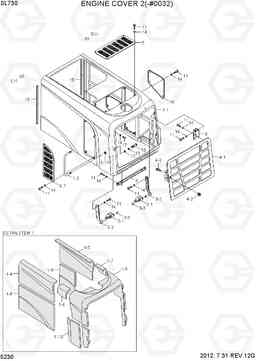 5230 ENGINE COVER 2(-#0032) SL730, Hyundai