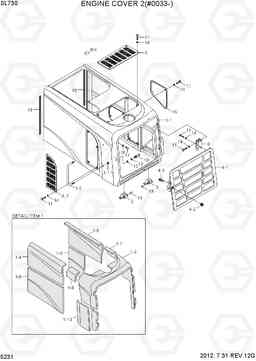5231 ENGINE COVER 2(#0033-) SL730, Hyundai