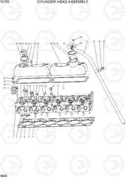 9040 CYLINDER HEAD ASSEMBLY SL730, Hyundai