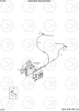 1110 HEATER MOUNTING SL733, Hyundai