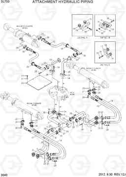 3040 ATTACHMENT HYDRAULIC PIPING SL733, Hyundai