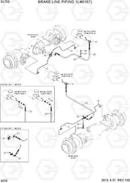 3070 BRAKE LINE PIPING 1(-#0167) SL733, Hyundai